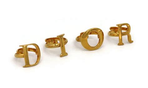 dior letter rings